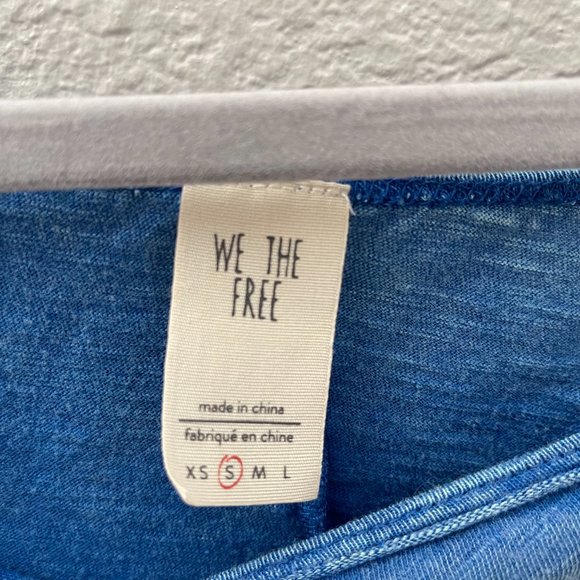 Free People - Blue Shoulder Cutout T-Shirt - Picture 3 of 3